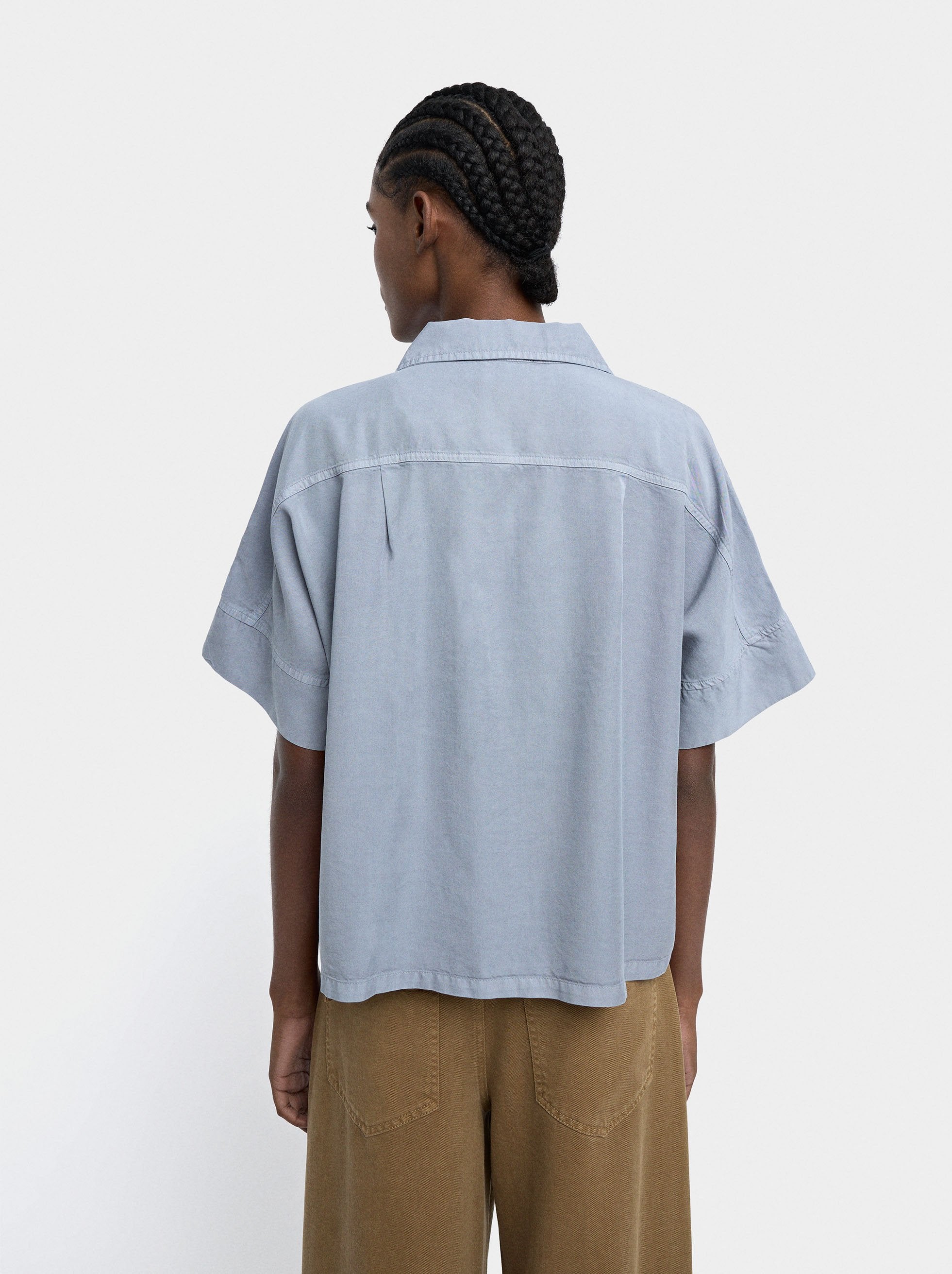 Camisa Con Cremallera 100% Lyocell