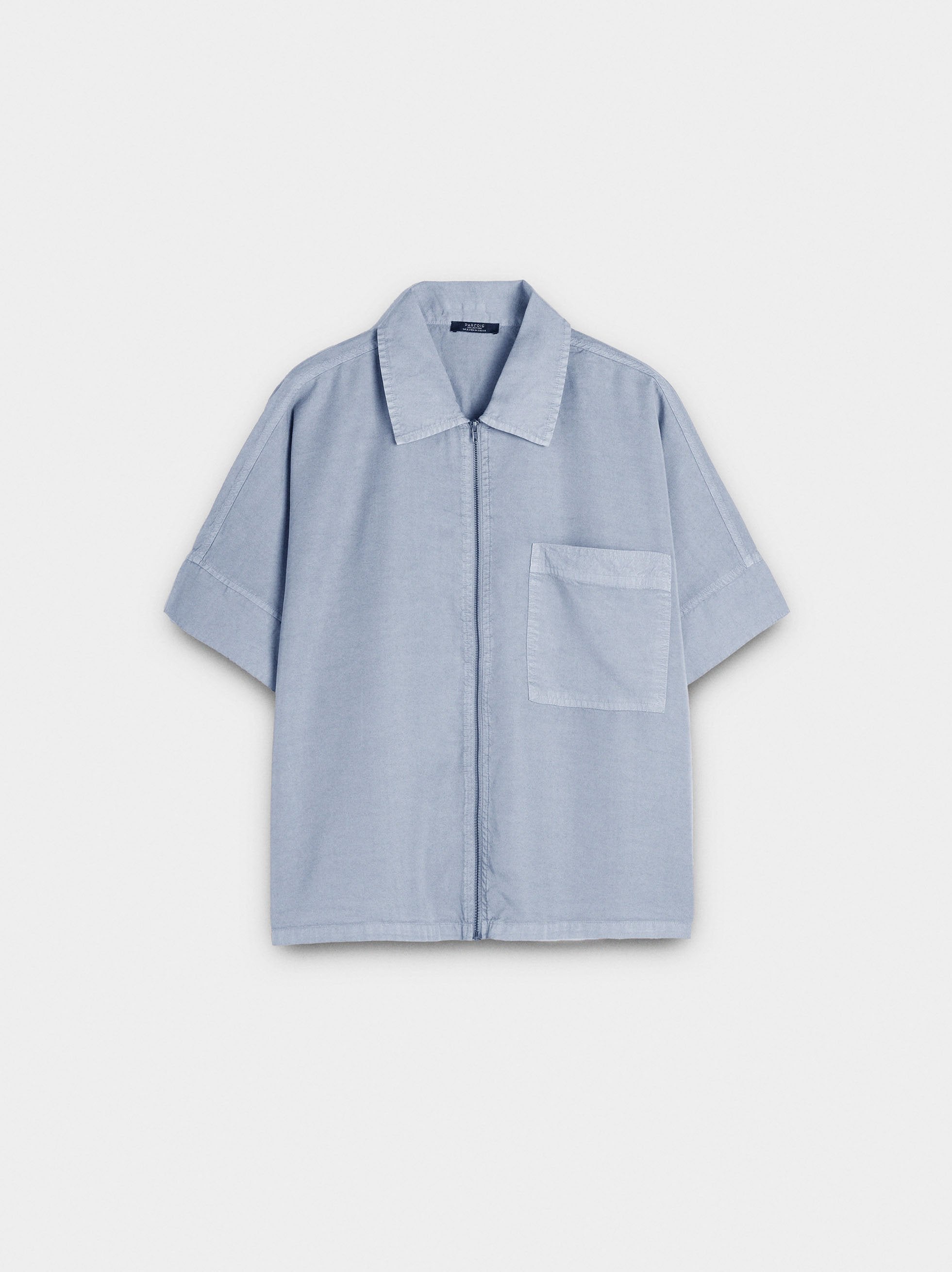 Camisa Con Cremallera 100% Lyocell