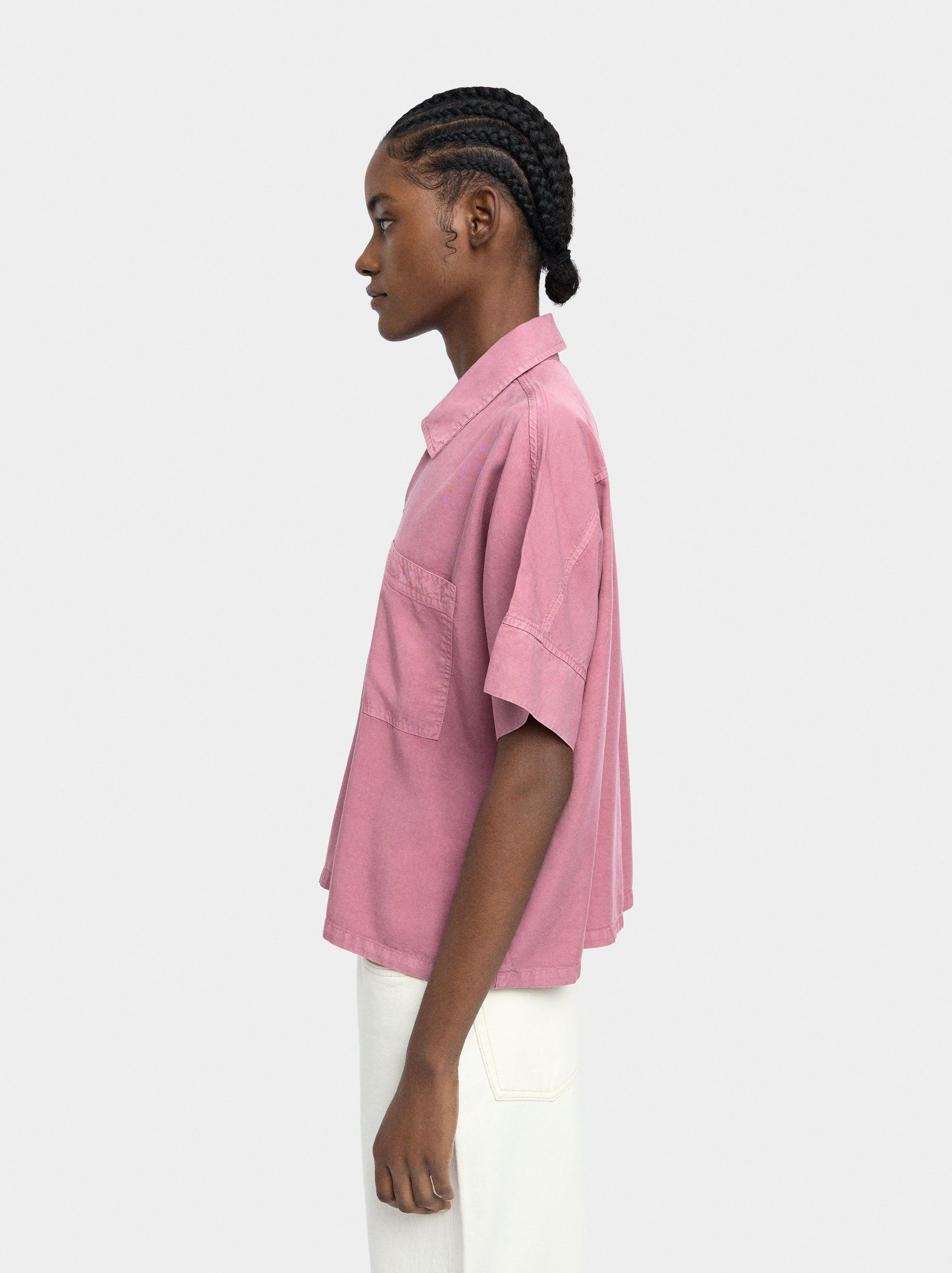 Camisa Con Cremallera 100% Lyocell
