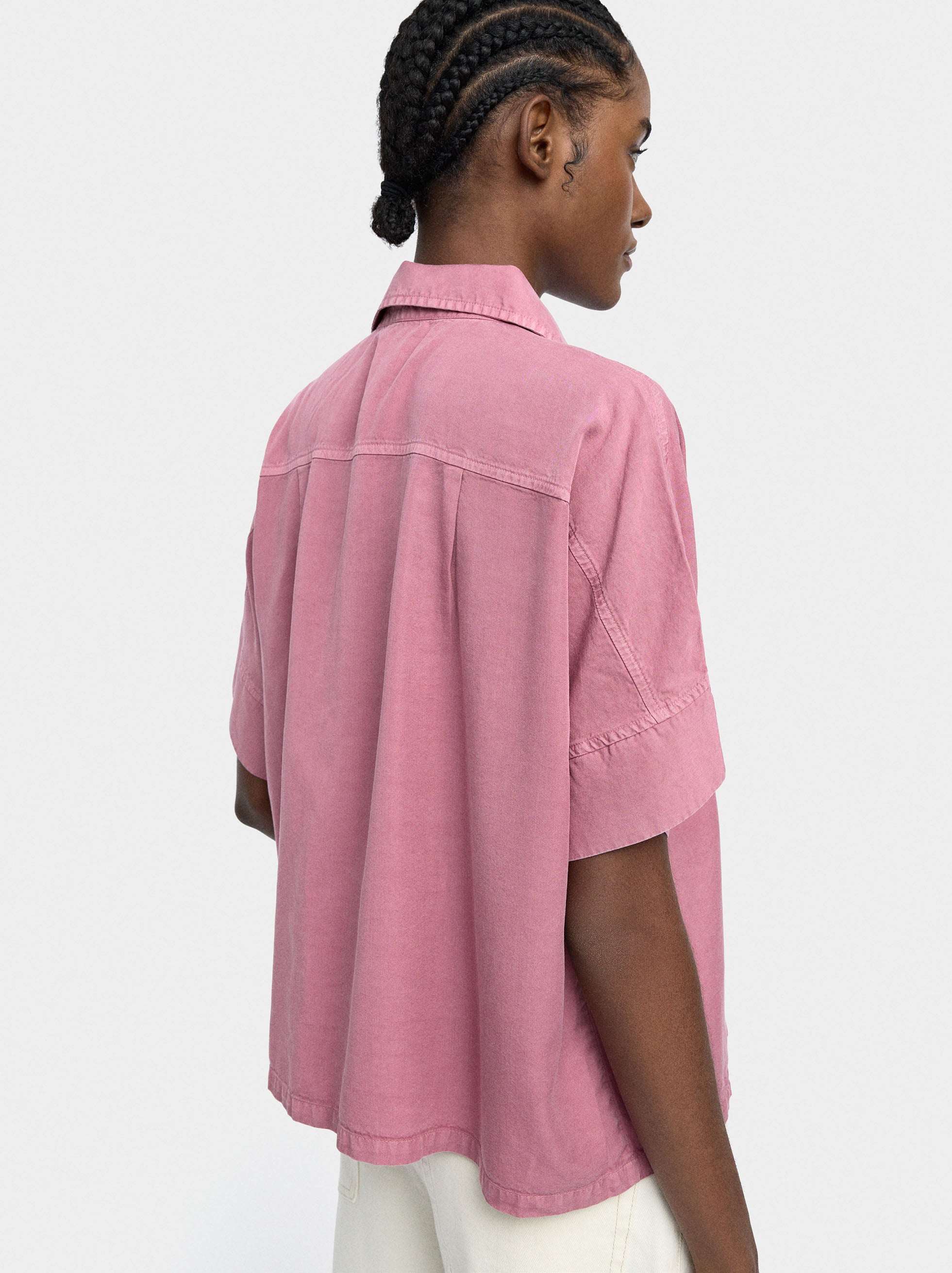 Camisa Con Cremallera 100% Lyocell