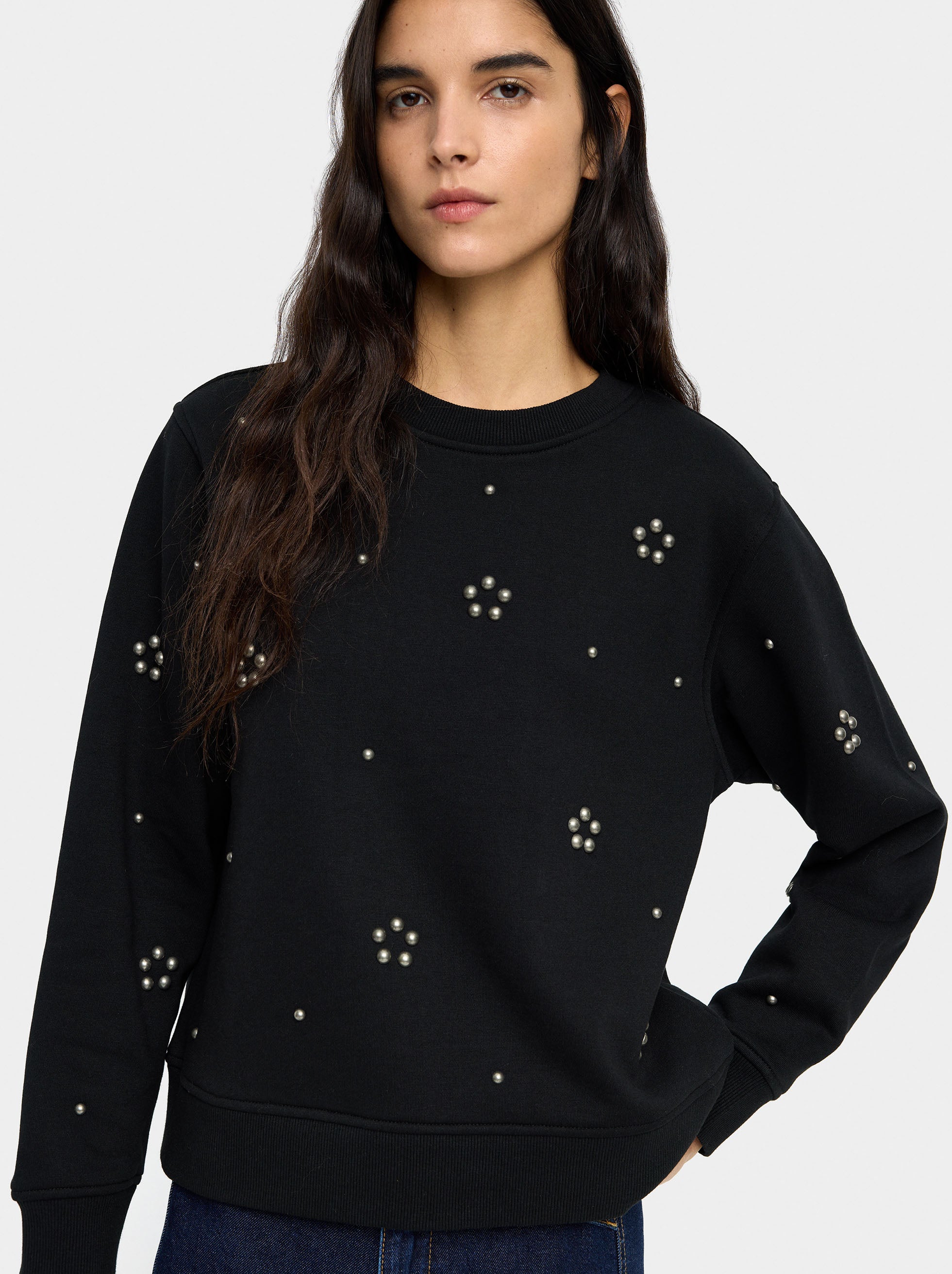 Sudadera De Algodón Con Aplicaciones