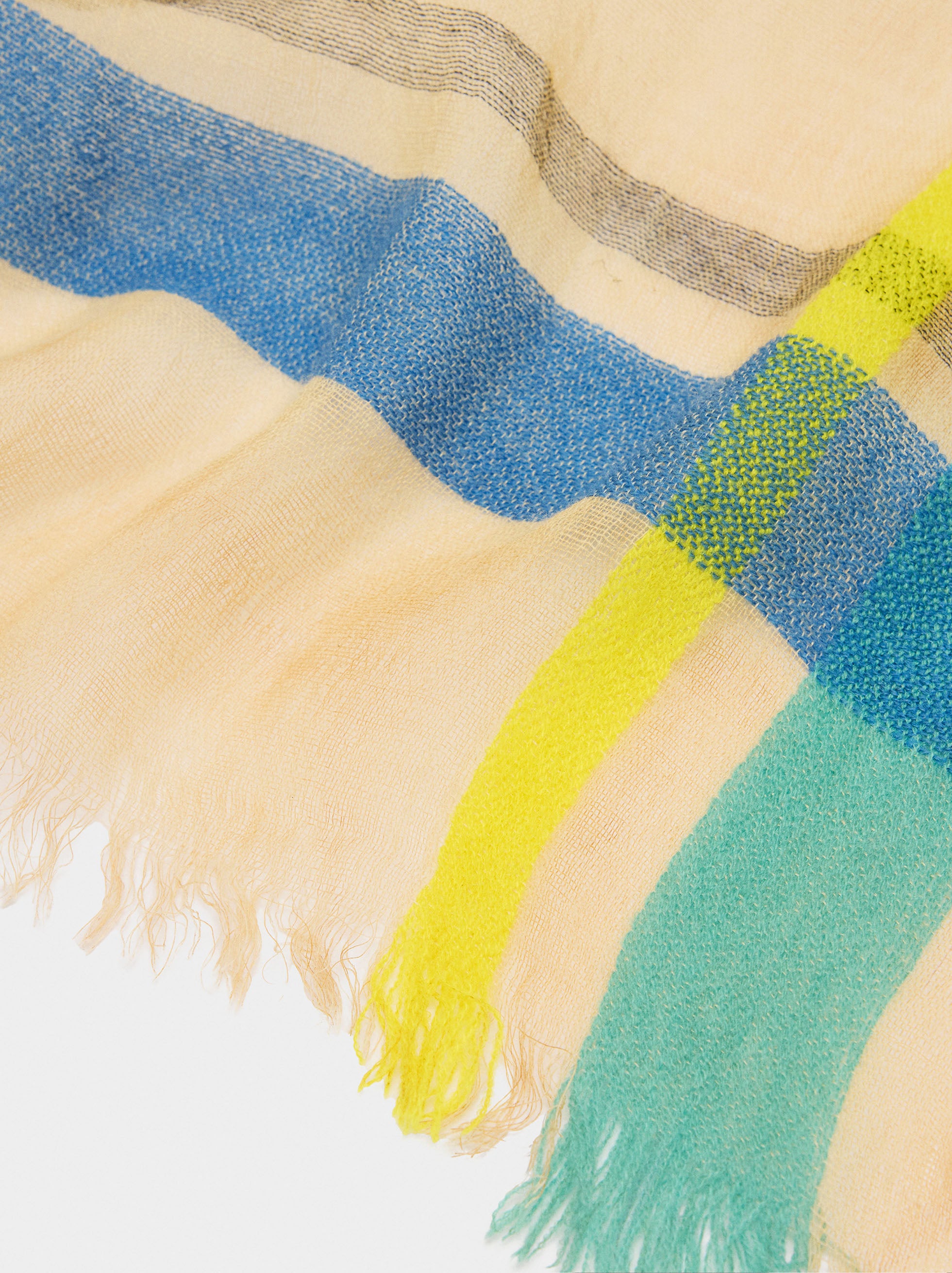 Pashmina Estampada Con Lana