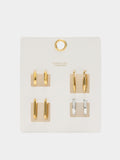 Set De Aros Bicolor - Acero Inoxidable