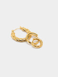 Set De Aros Dorados - Acero Inoxidable
