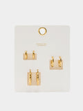 Set De Aros Dorados - Acero Inoxidable