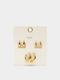 Set De Aros Dorados - Acero Inoxidable