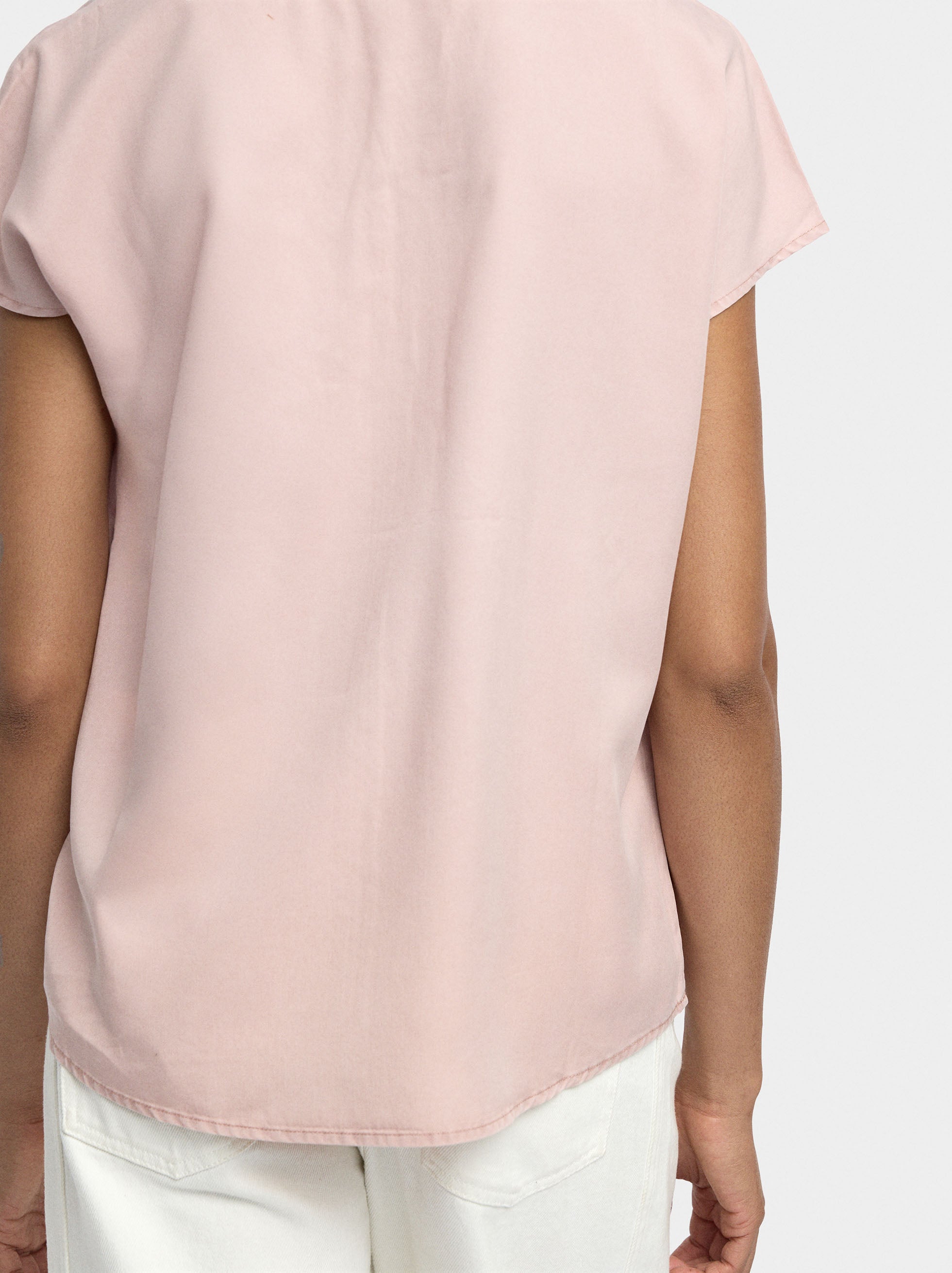 Blusa Con Pespunte 100% Lyocell