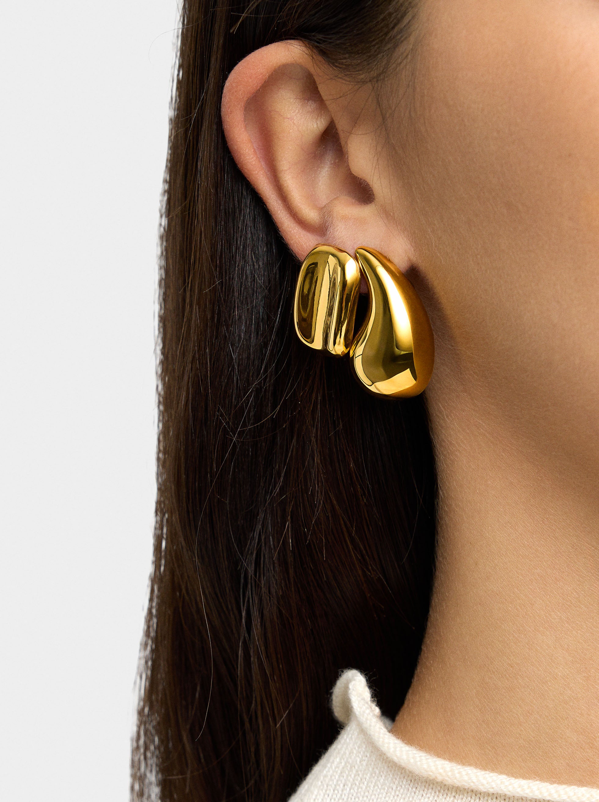 Set De Pendientes Cortos - Acero Inoxidable