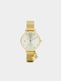 Reloj Con Pulsera De Malla Metálica Y Charm