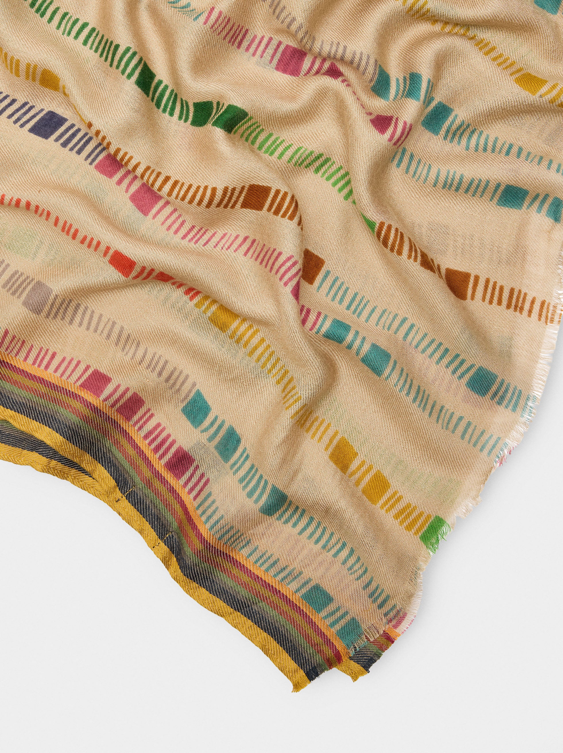 Pañuelo Estampado De Rayas Multicolor