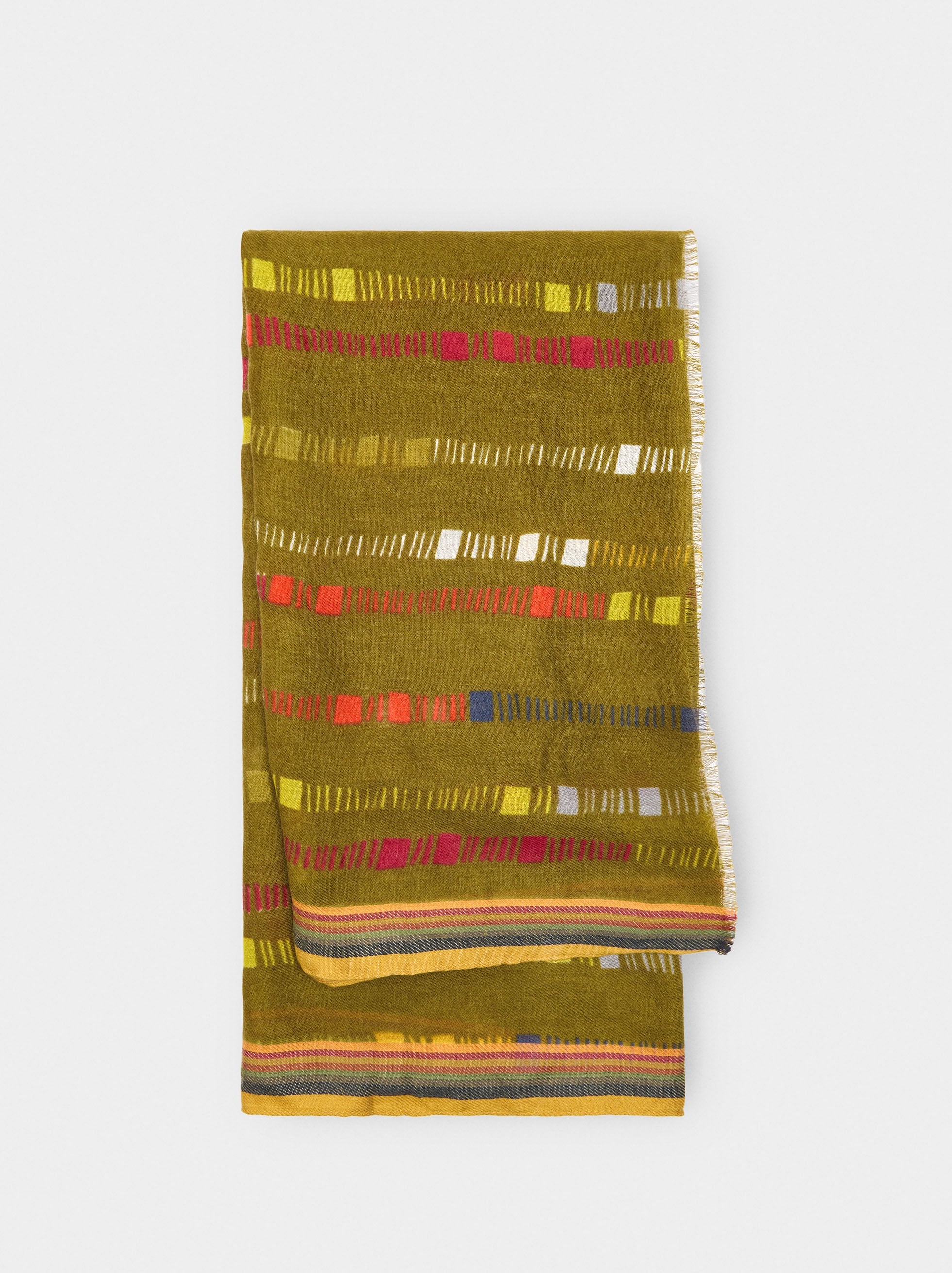 Pañuelo Estampado De Rayas Multicolor