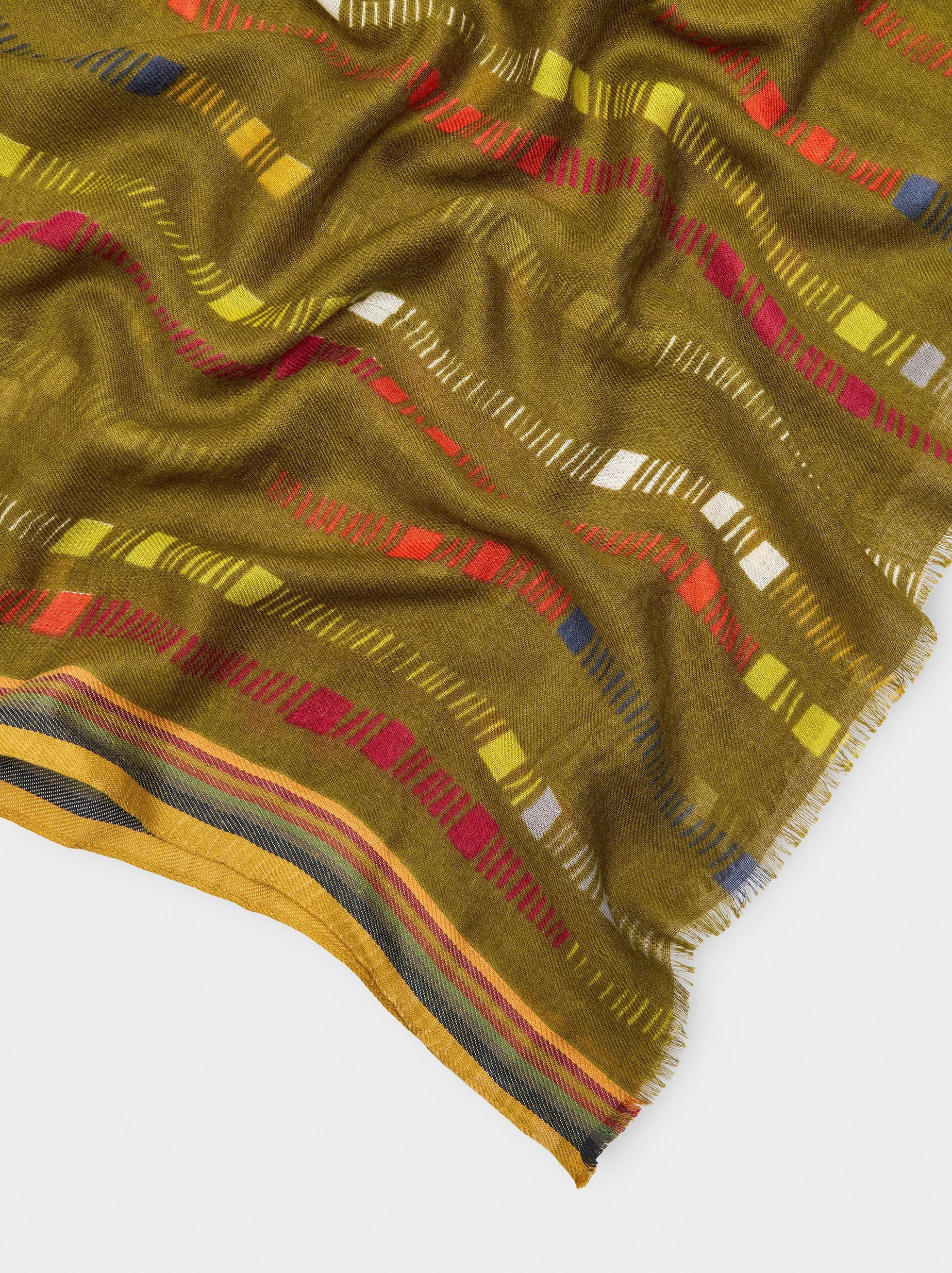 Pañuelo Estampado De Rayas Multicolor