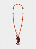 Collar Corto Con Colgante Efecto Carey