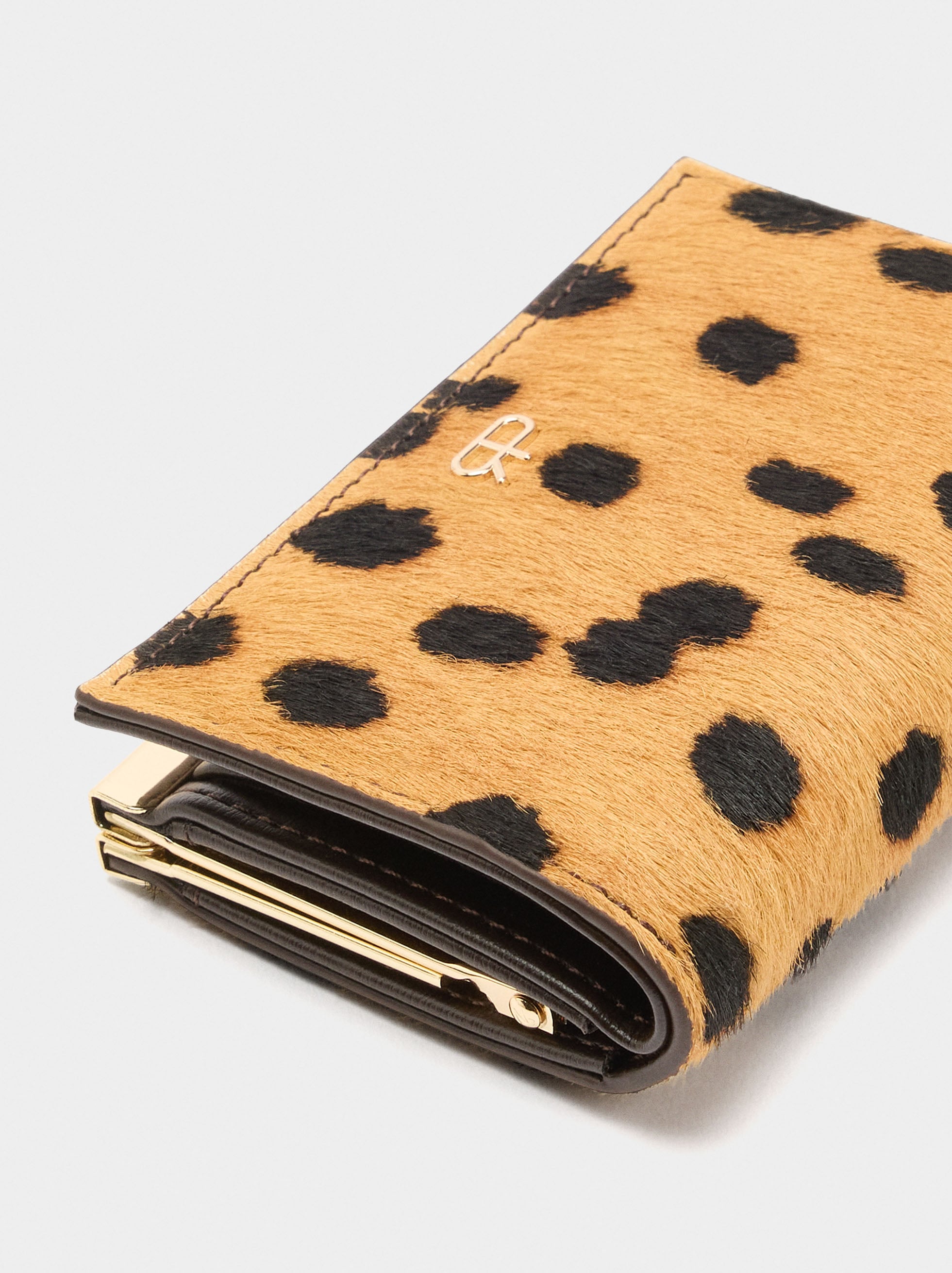 Cartera De Piel Estampado Animal