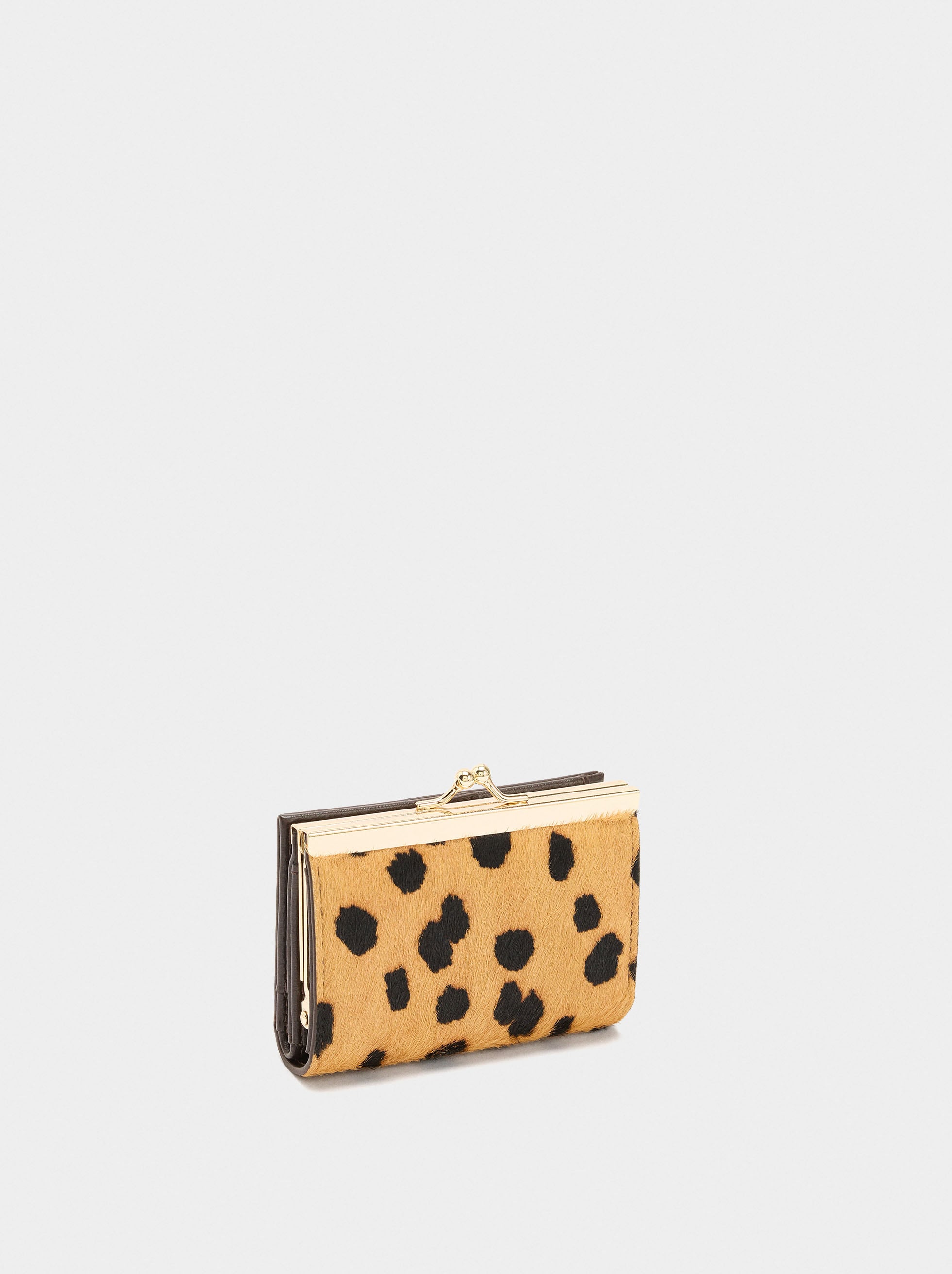 Cartera De Piel Estampado Animal