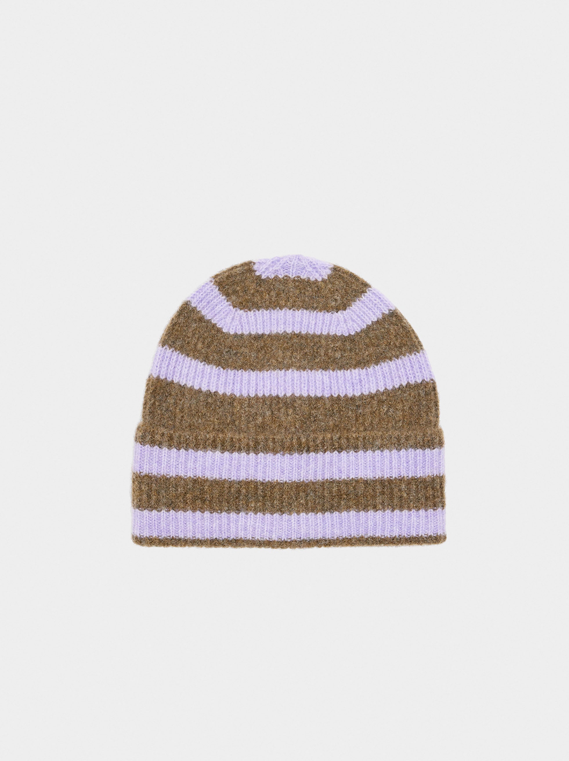 Gorro De Rayas Con Dobladillo
