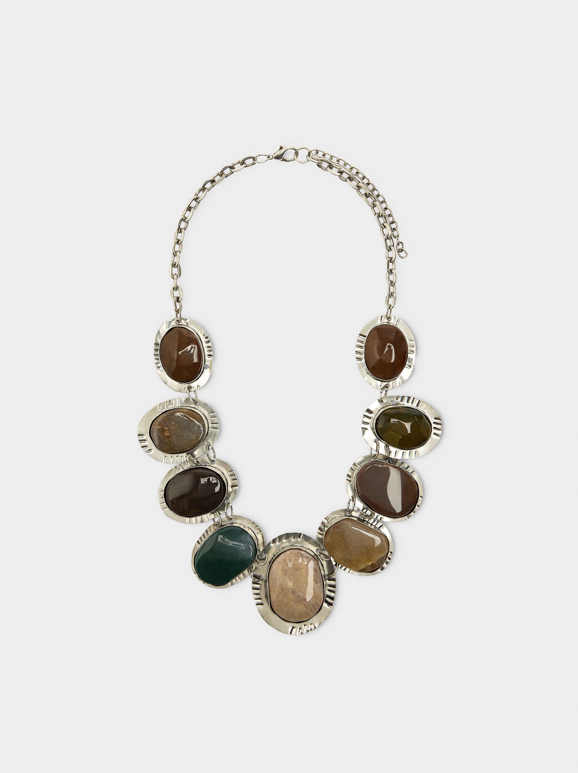 Collar Corto Maxi De Piedras