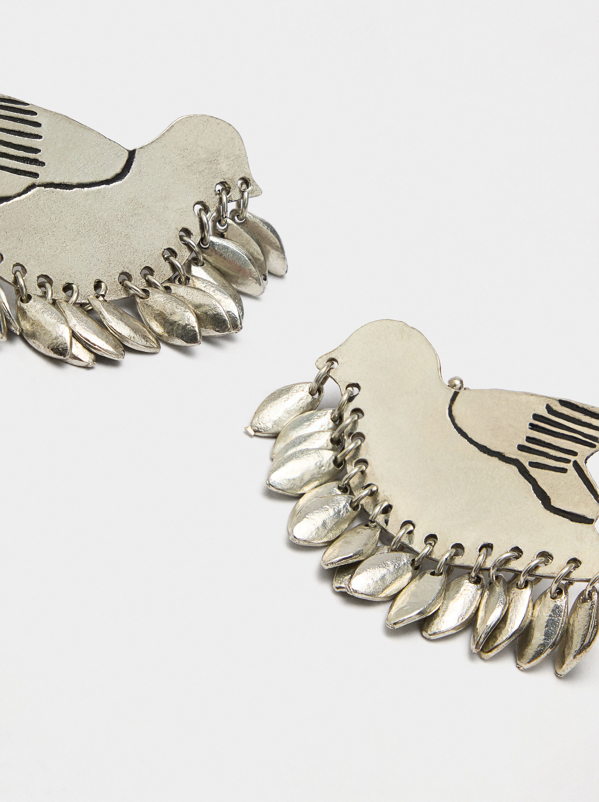 Pendientes Ear Jacket De Pájaro