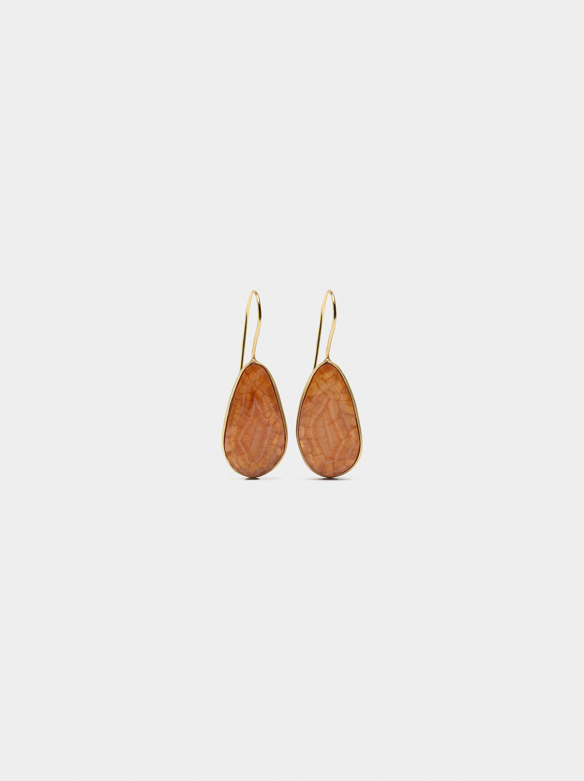 Pendientes Ovalados De Piedra