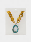 Collar De Maxi Eslabones Con Piedra