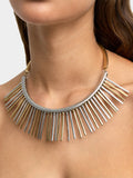 Collar Corto De Barras Bicolor