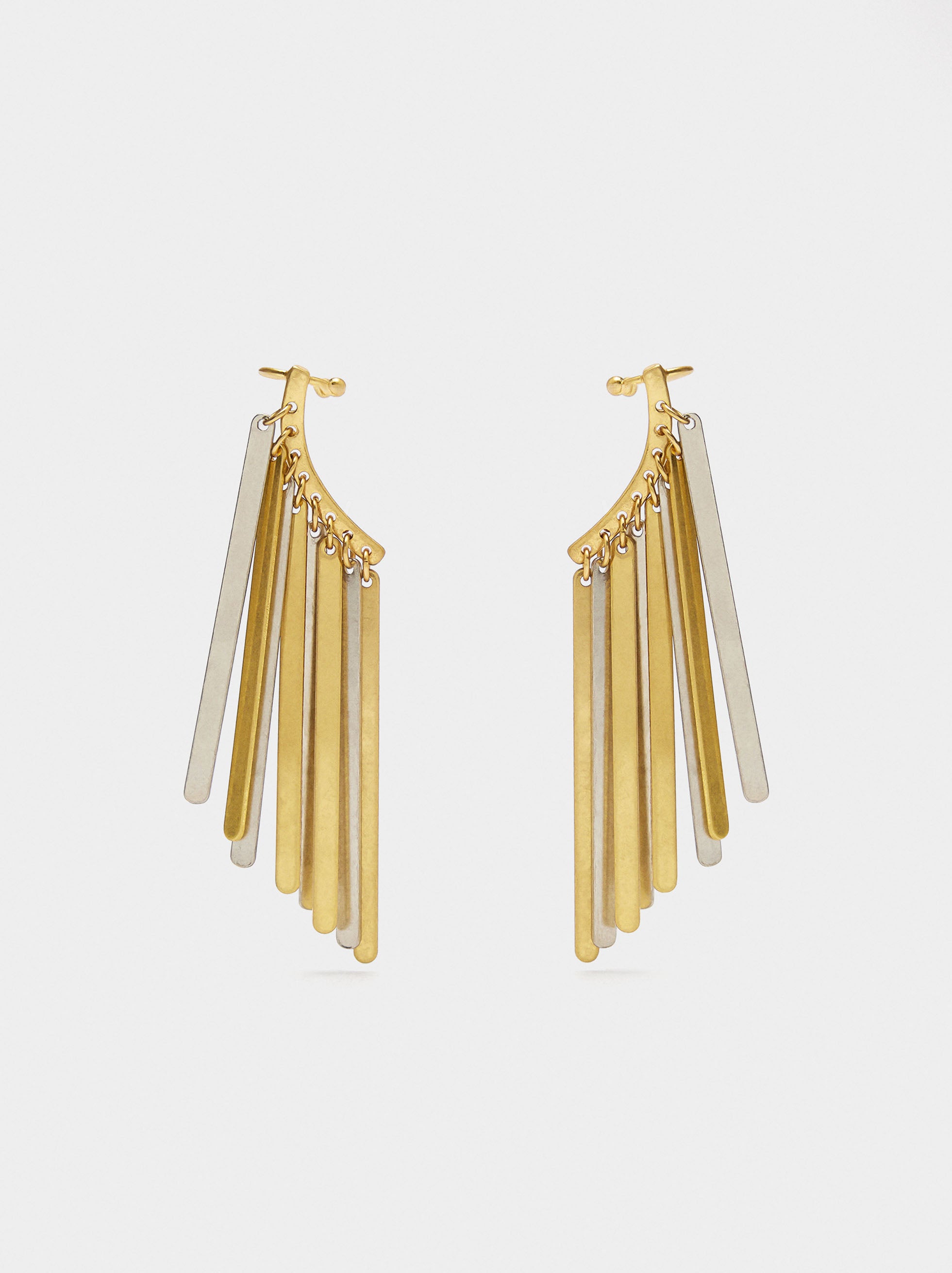 Pendientes Maxi De Barras Bicolor