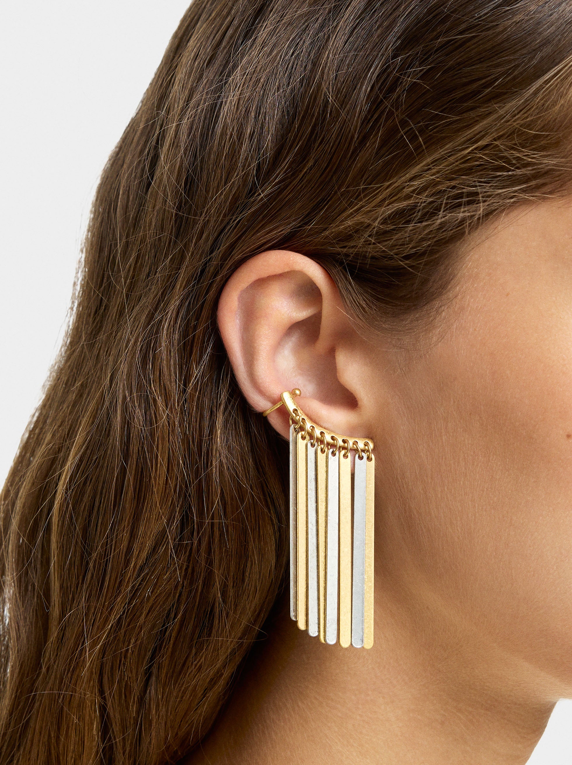 Pendientes Maxi De Barras Bicolor