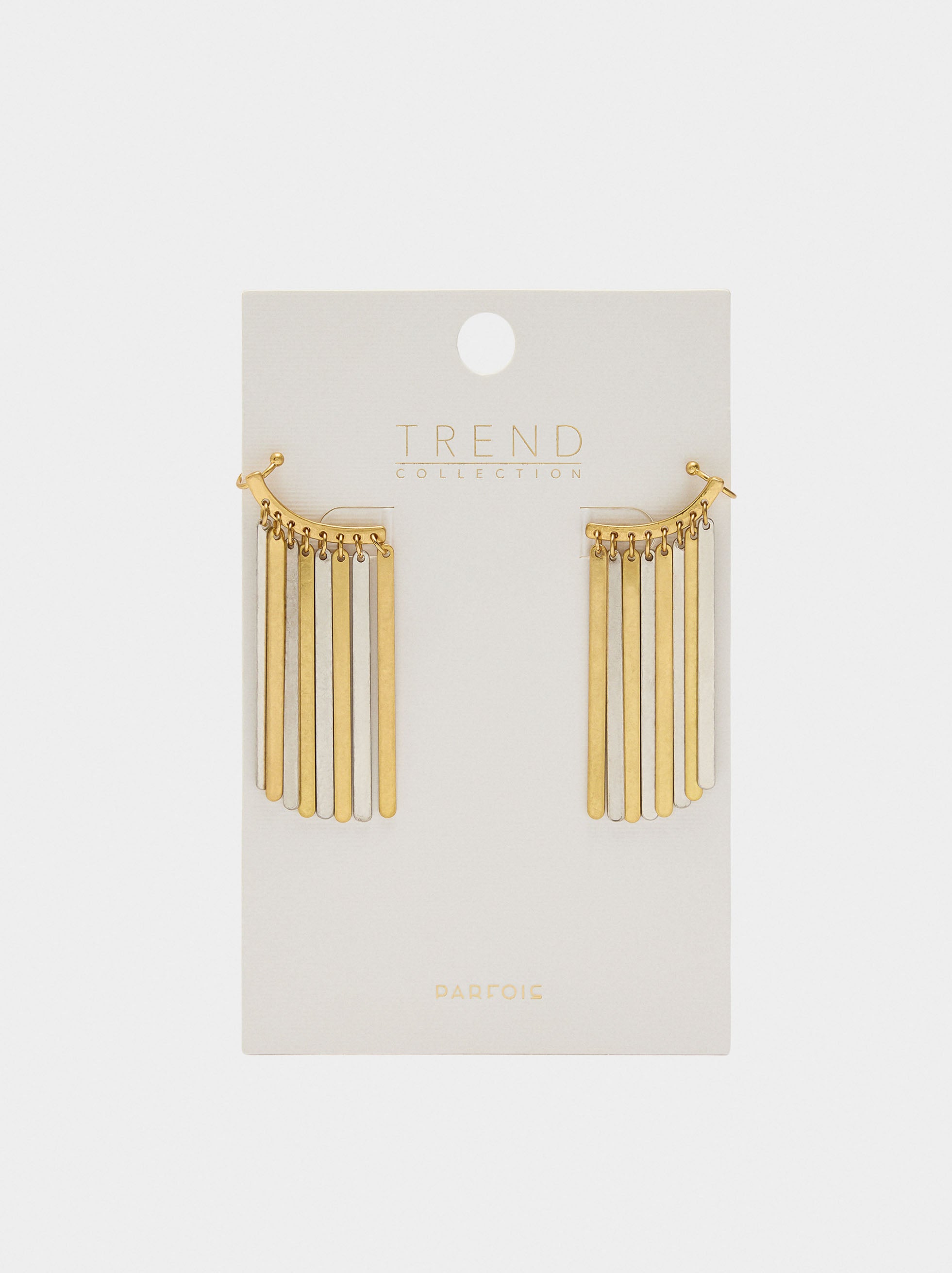 Pendientes Maxi De Barras Bicolor