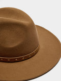 Sombrero De Lana Con Cinturón Y Tachuelas