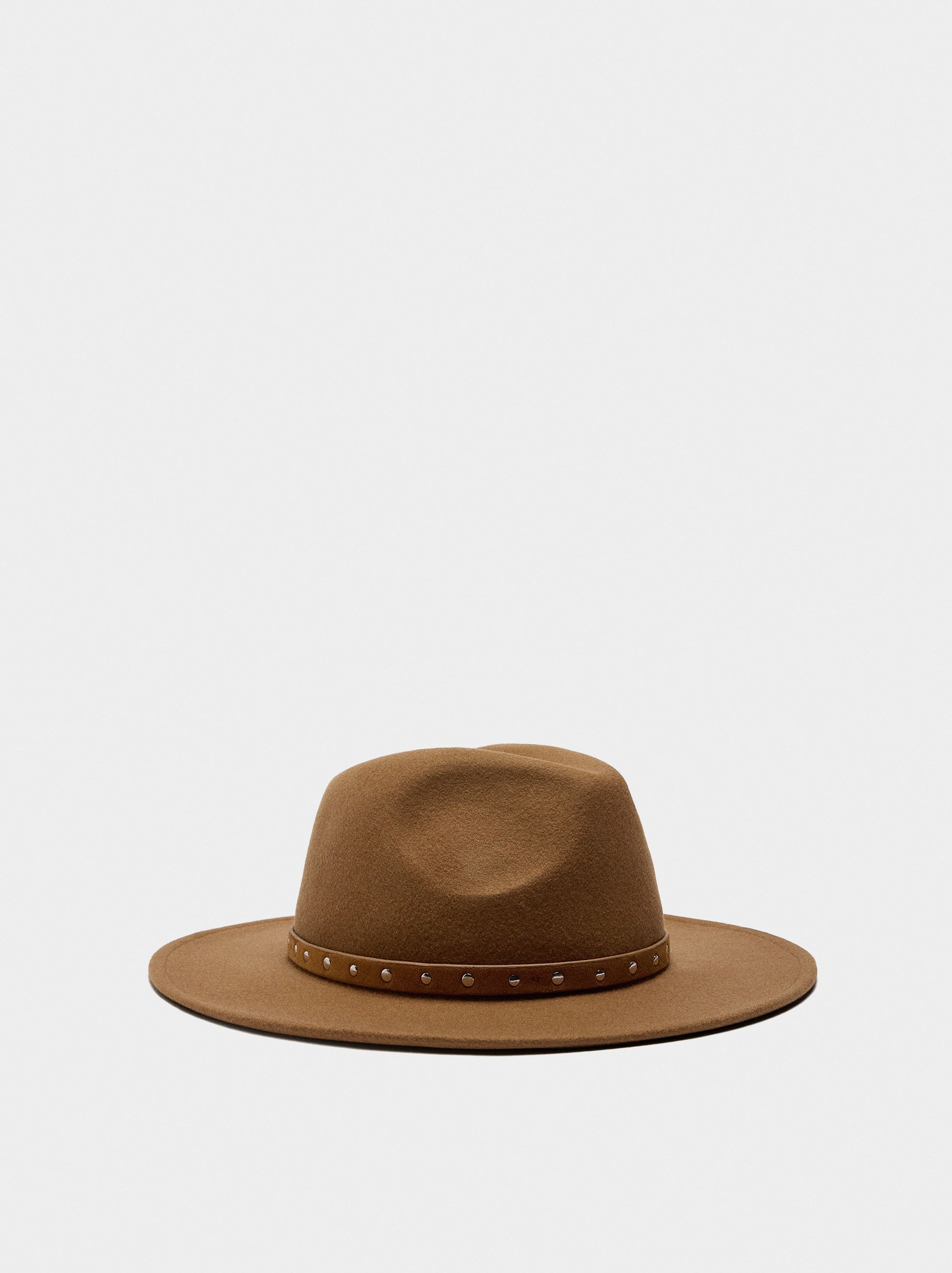 Sombrero De Lana Con Cinturón Y Tachuelas