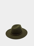 Sombrero De Lana Con Cinturón Y Tachuelas