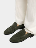 Mocasines De Piel Con Pespuntes