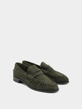 Mocasines De Piel Con Pespuntes