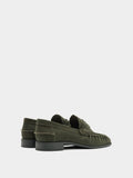 Mocasines De Piel Con Pespuntes