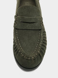 Mocasines De Piel Con Pespuntes