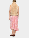 Falda Midi Jacquard De Hojas