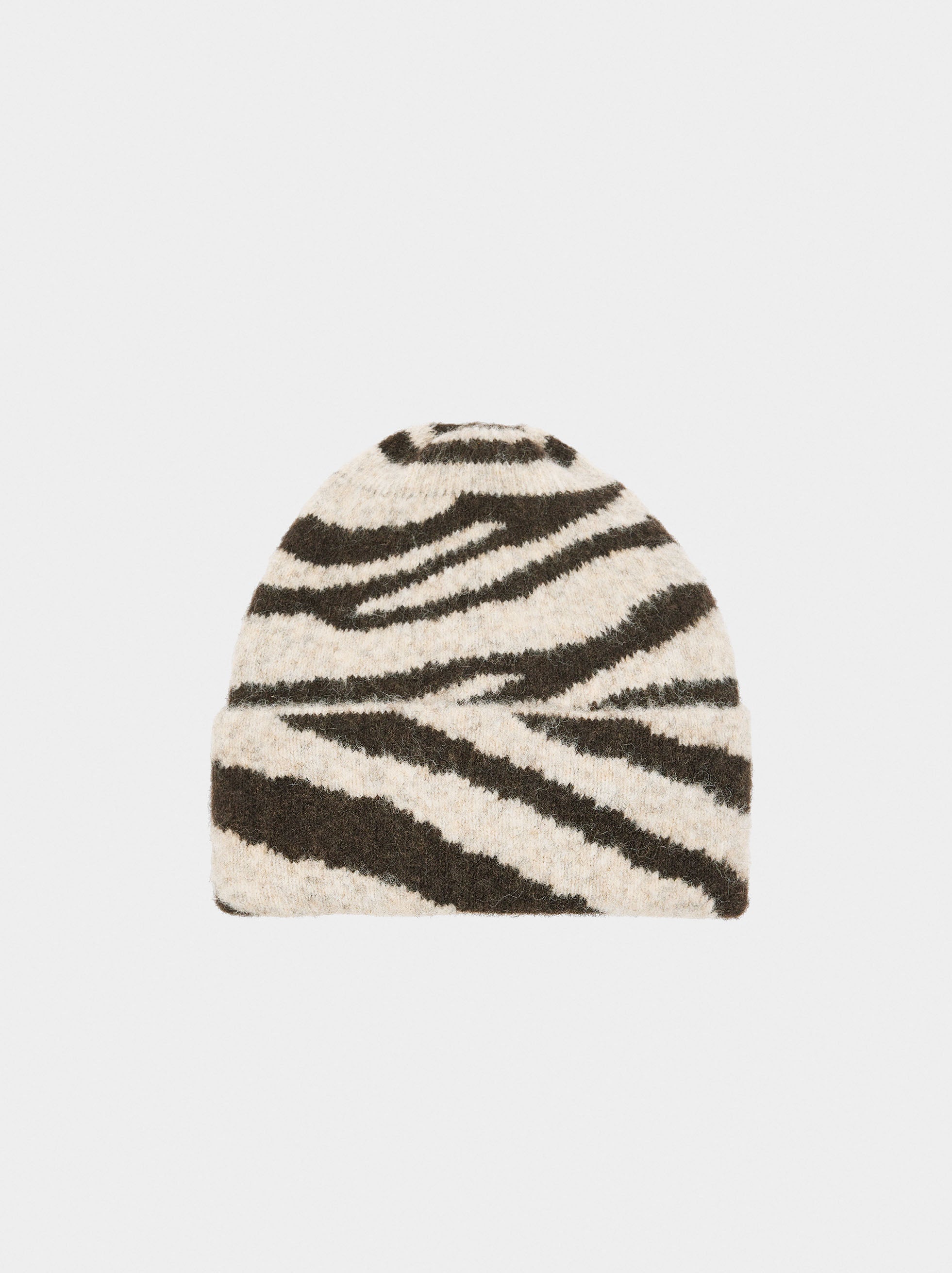 Gorro Estampado Animal Con Dobladillo