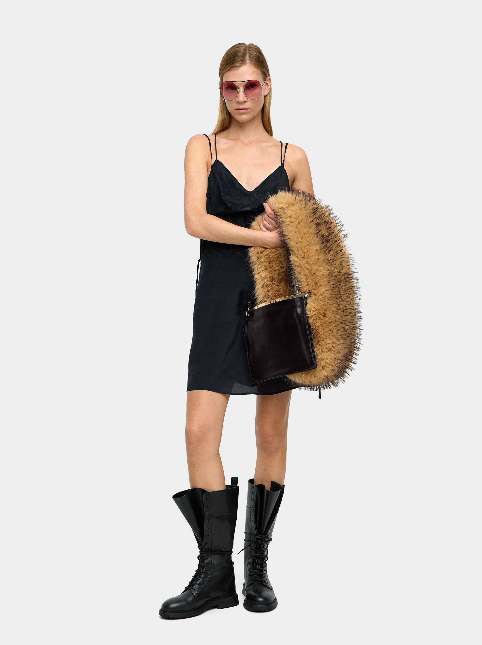 Botas Altas De Piel Con Cordones