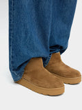 Botines Efecto Piel Con Forro