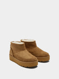 Botines Efecto Piel Con Forro