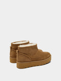 Botines Efecto Piel Con Forro