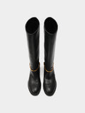 Botas Altas Con Detalle Metálico
