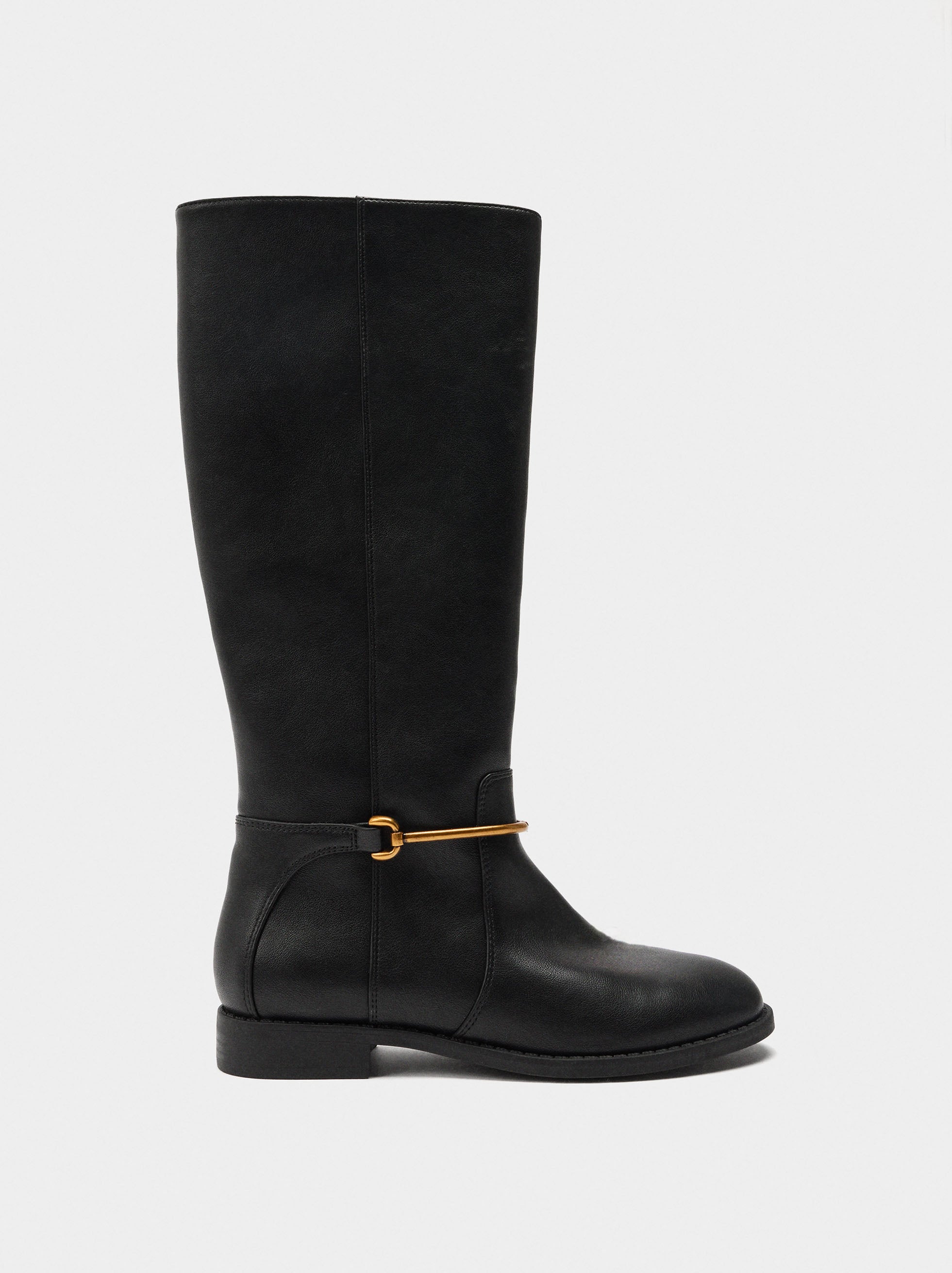 Botas Altas Con Detalle Metálico