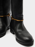 Botas Altas Con Detalle Metálico