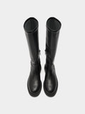 Botas Altas Con Tacón Bajo