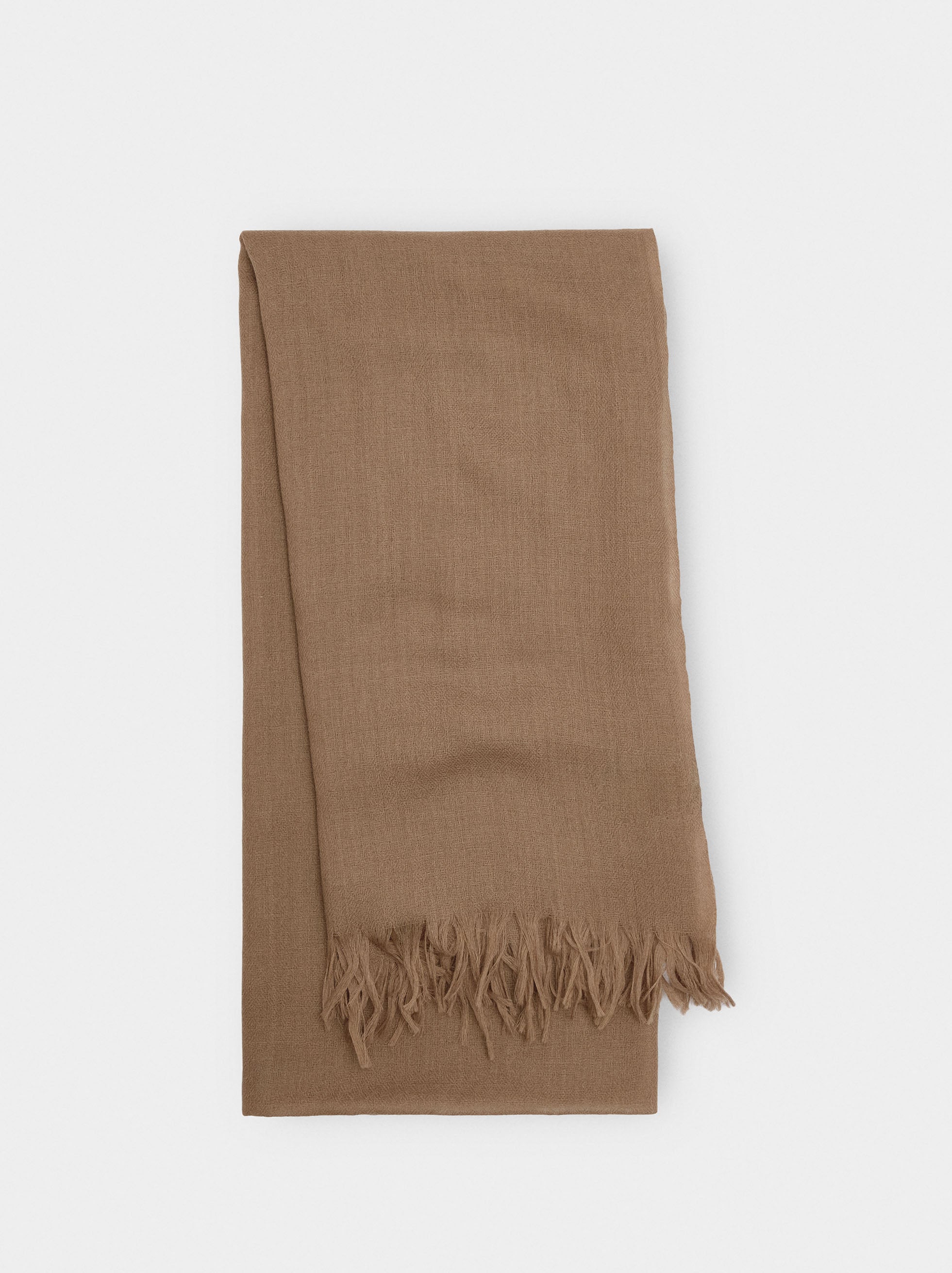 Pashmina De Lana Con Flecos