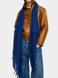 Pashmina De Lana Con Flecos