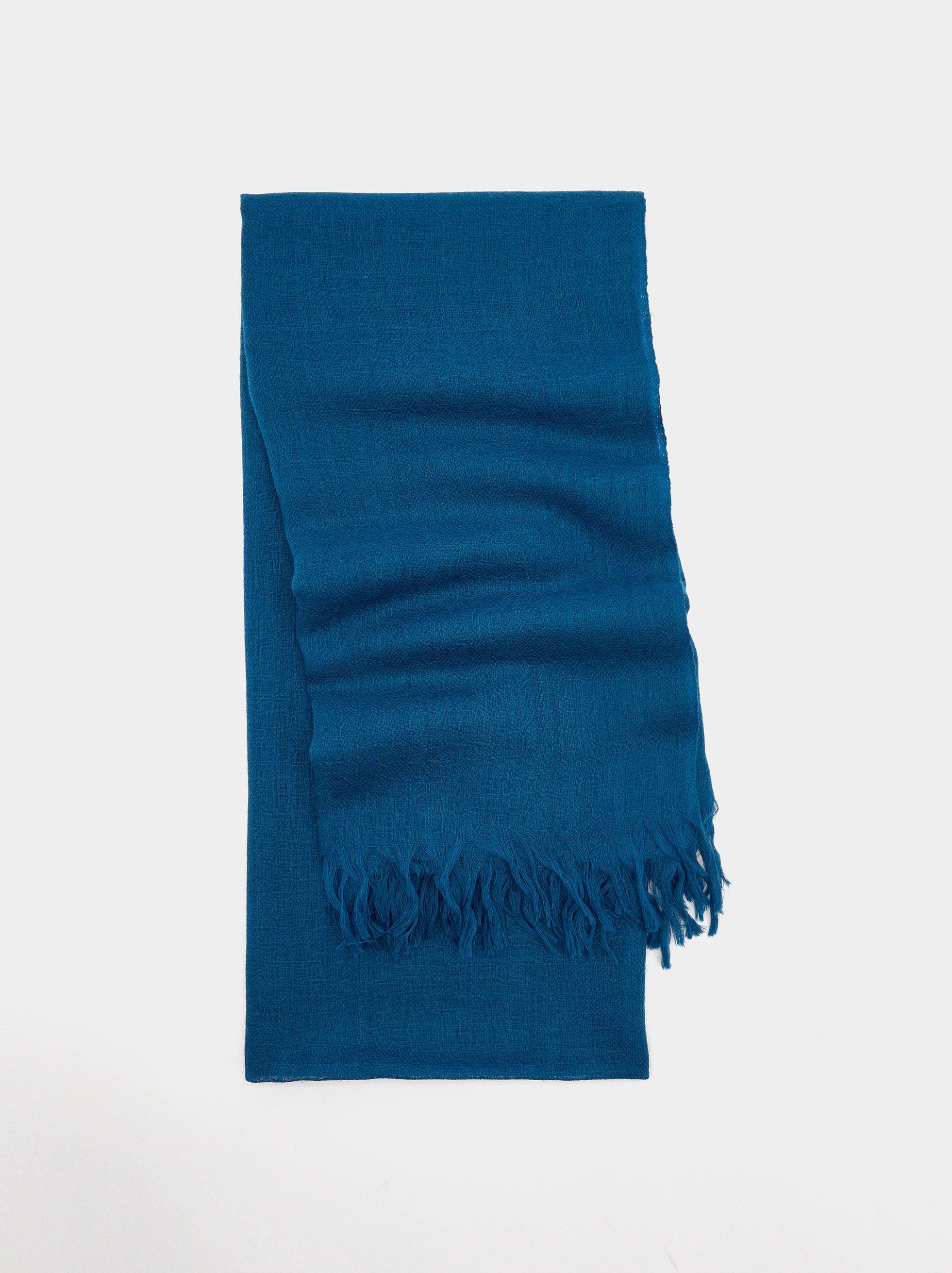 Pashmina De Lana Con Flecos