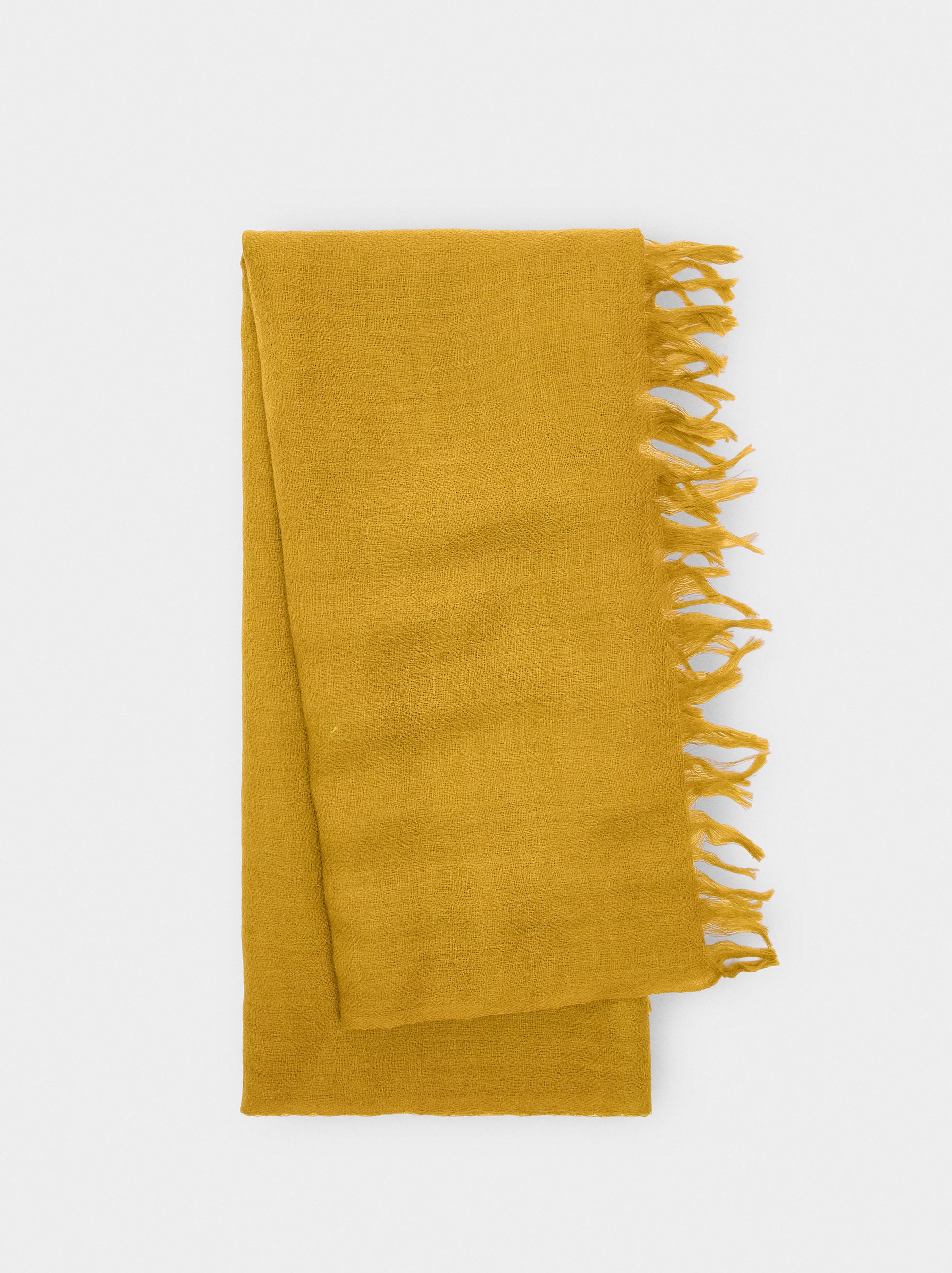 Pashmina De Lana Con Flecos