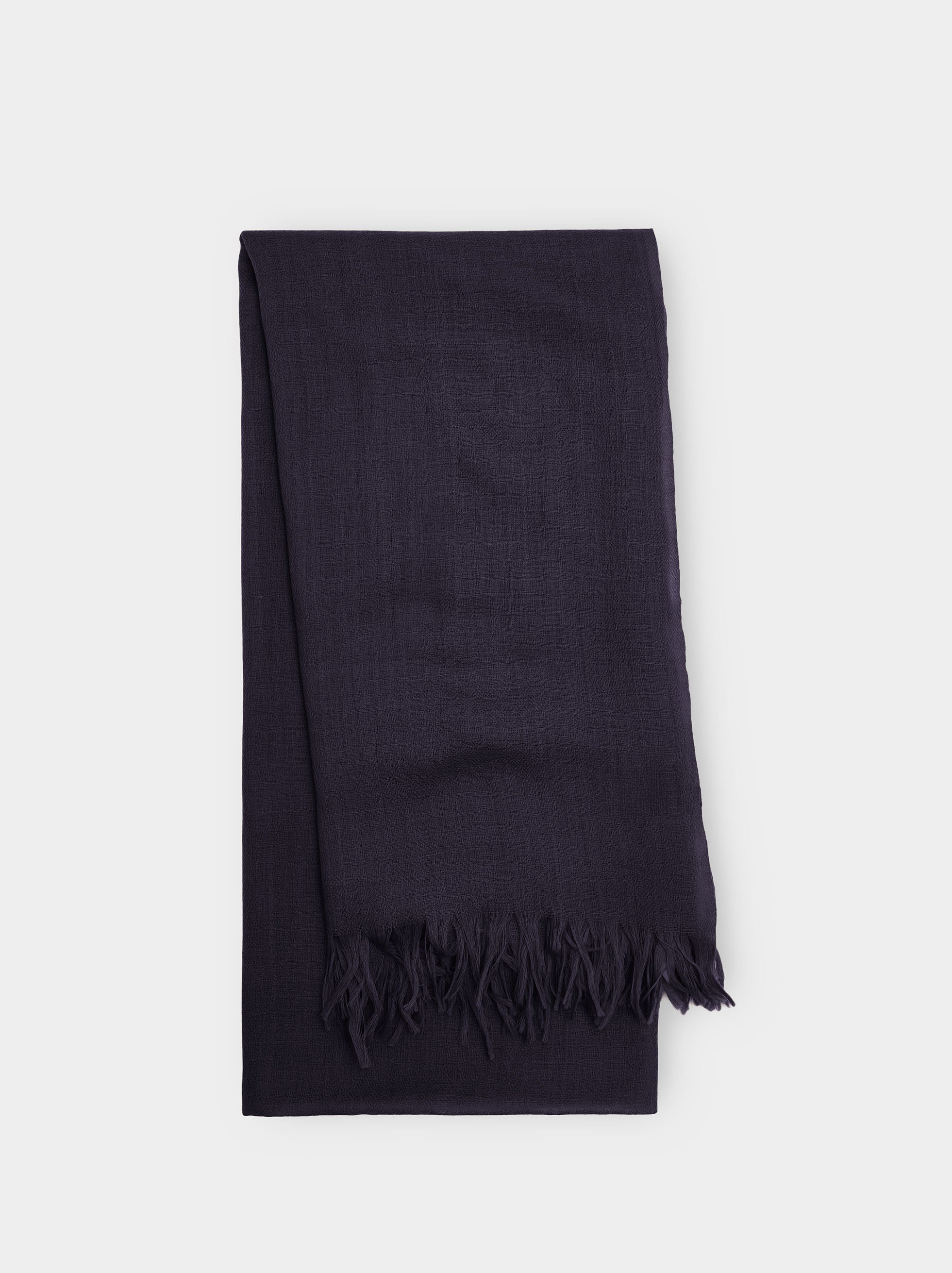 Pashmina De Lana Con Flecos